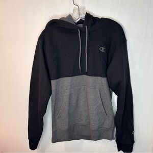 Champion Black and Gray Hoodie Men’s Sweater Sweatshirt Long Sleeve Size S